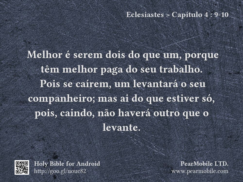 Eclesiastes, Capítulo 4:9-10